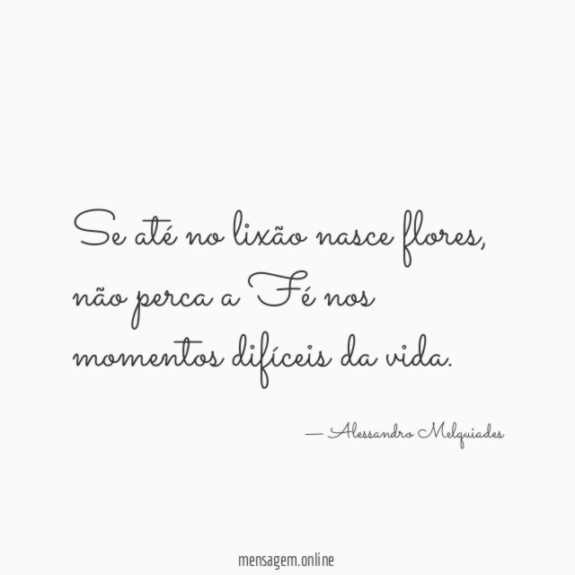 Se até no lixão nasce flores