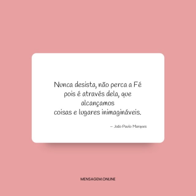 Nunca desista
