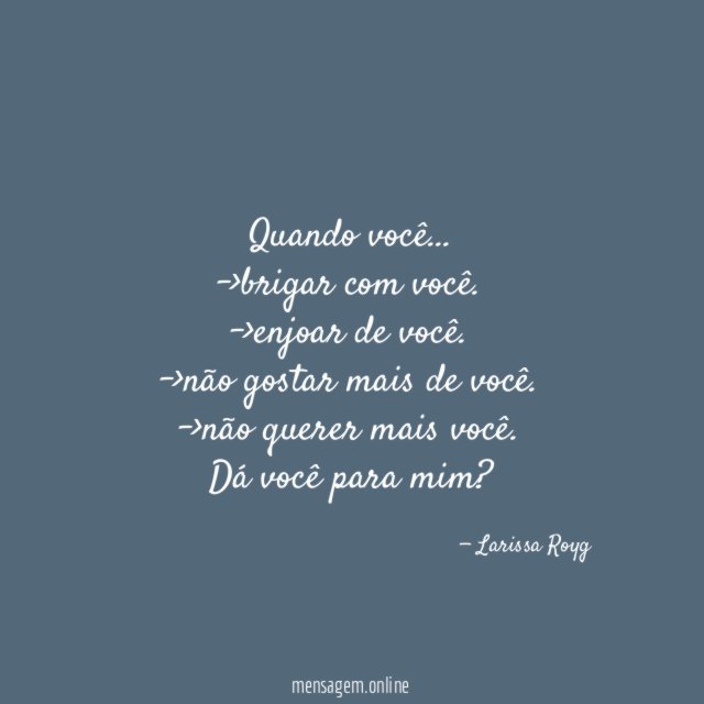 Quando você