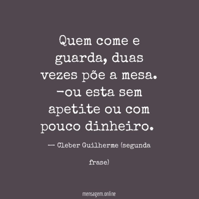 Quem come e guarda