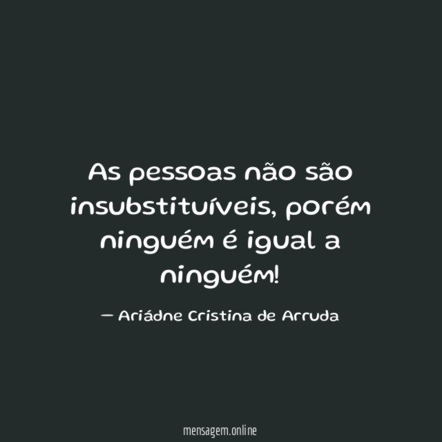 As pessoas não são insubstituíveis