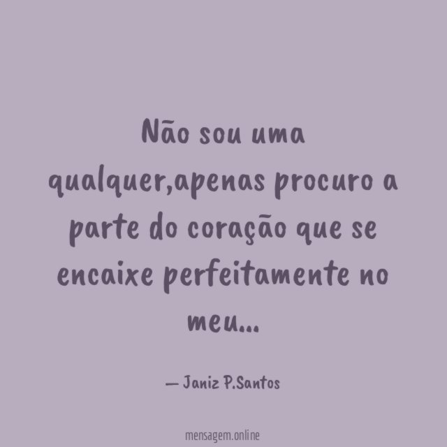 Não sou uma qualquer