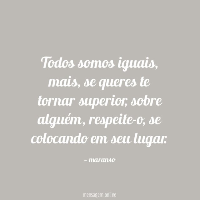 Todos somos iguais