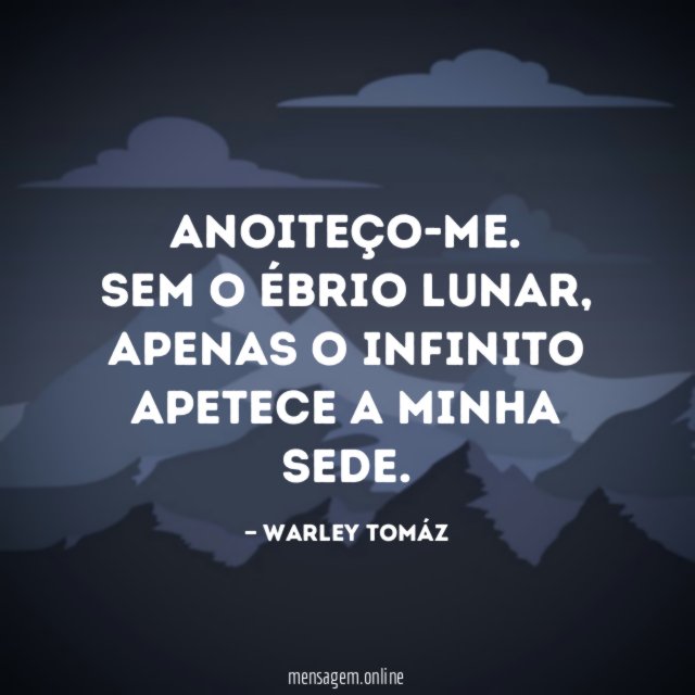 Anoiteço-me