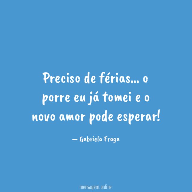 Preciso de férias