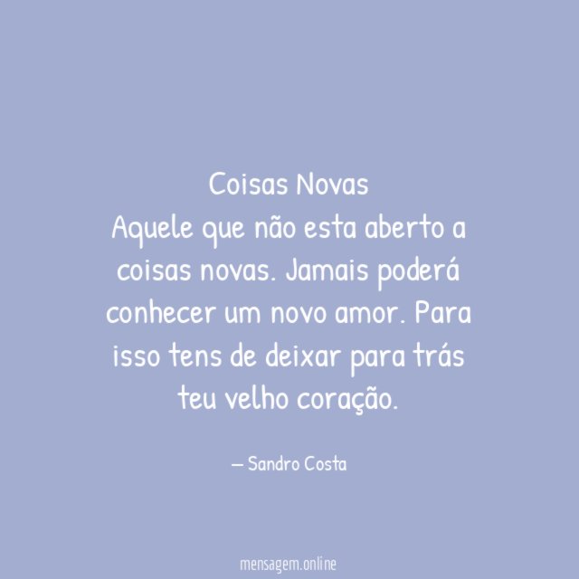 Coisas Novas