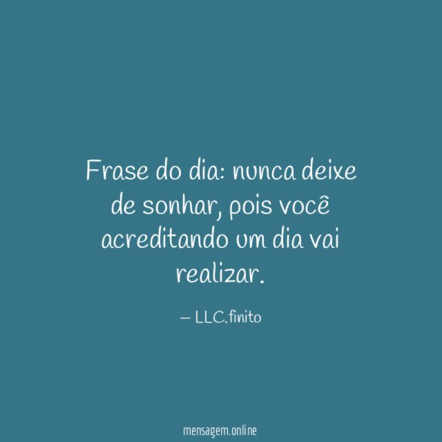 Frase do dia