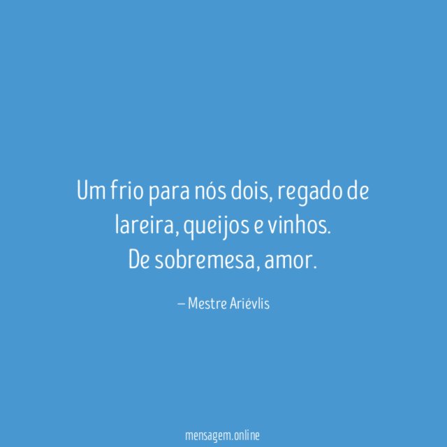Um frio para nós dois