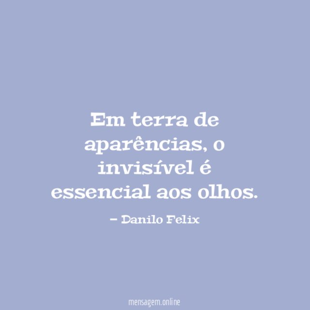 Em terra de aparências