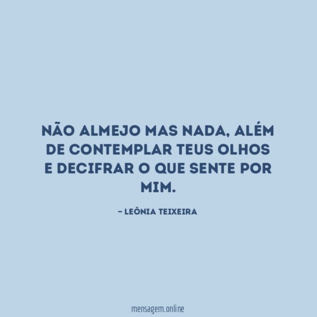 Não almejo mas nada