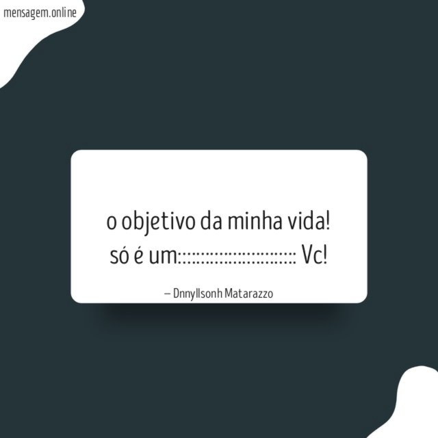 o objetivo da minha vida