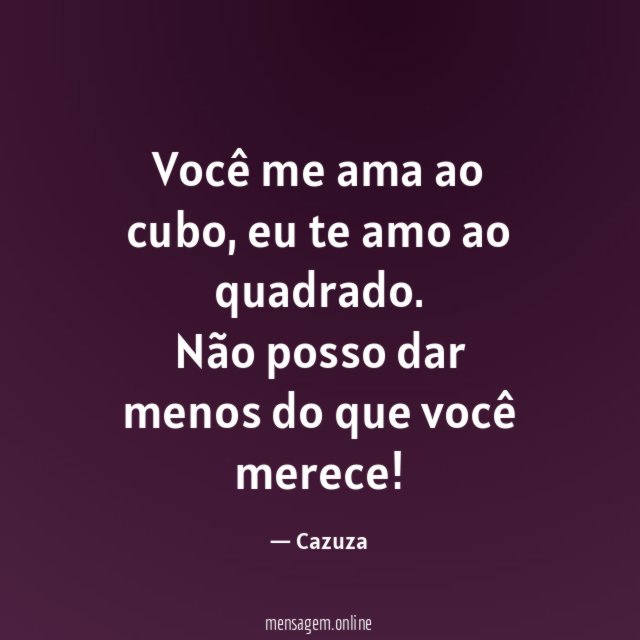 Você me ama ao cubo