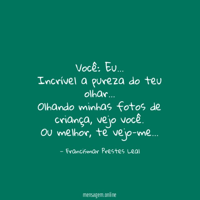 Você: Eu…
