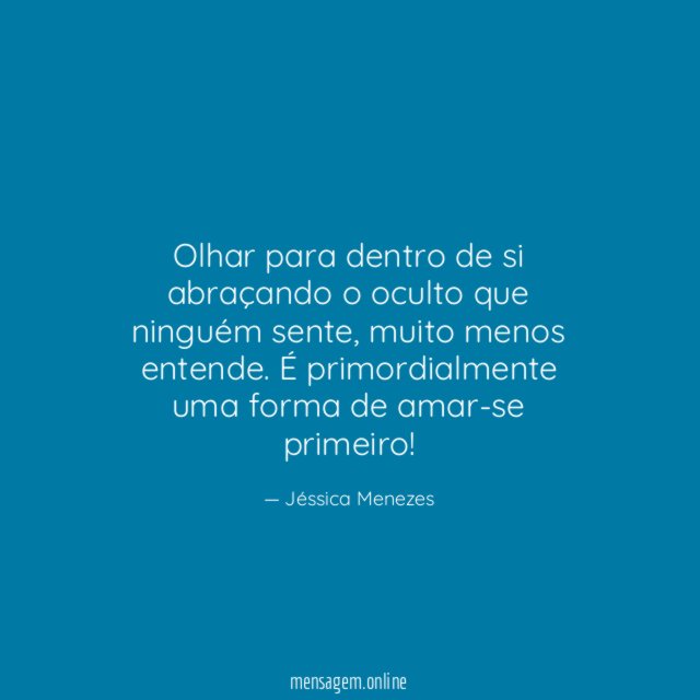 Olhar para dentro de si abraçando o oculto