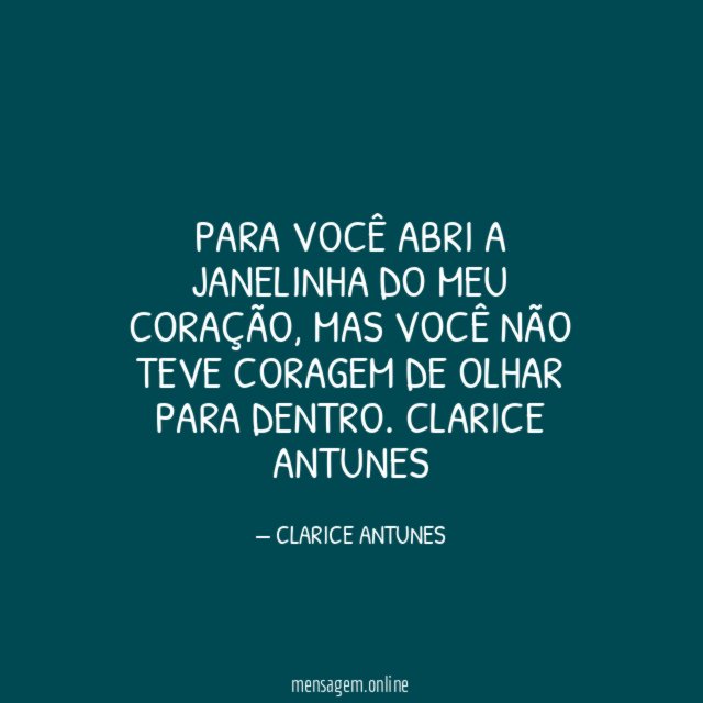 Para você abri a janelinha do meu coração