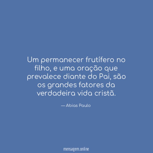 Um permanecer frutífero no filho