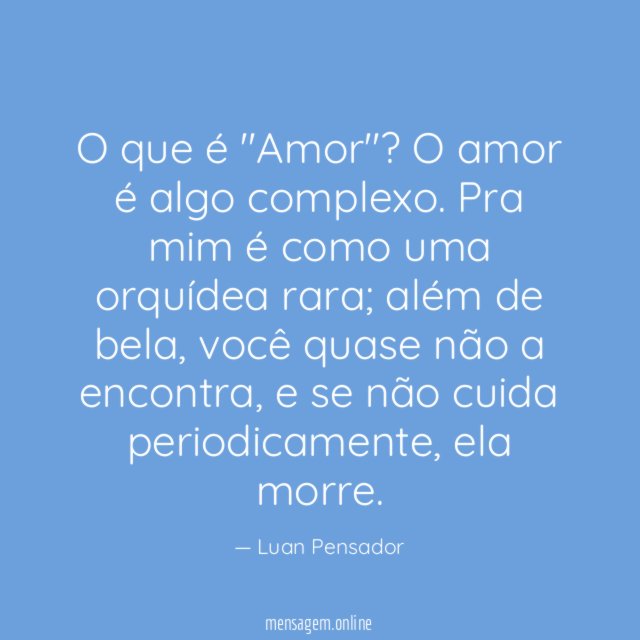 O que é "Amor"
