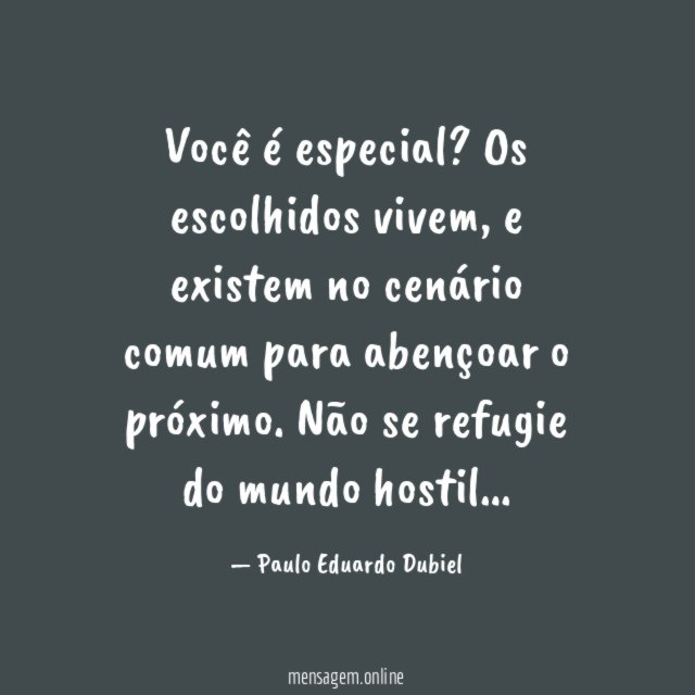 Você é especial