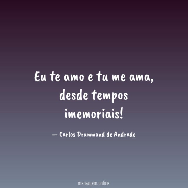 Eu te amo e tu me ama