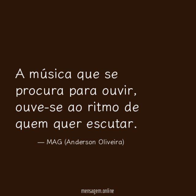 A música que se procura para ouvir