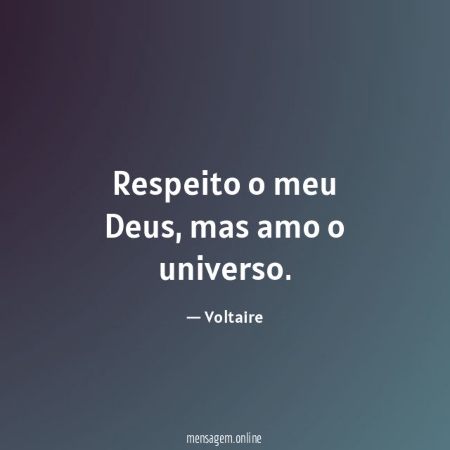 Respeito o meu Deus