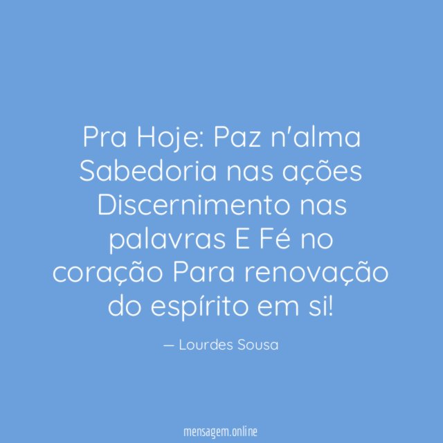 Pra Hoje: