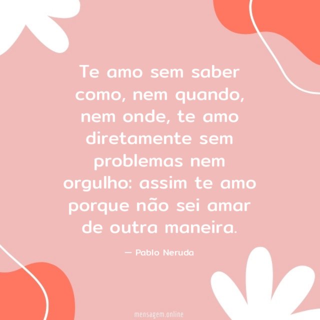 Te amo sem saber como