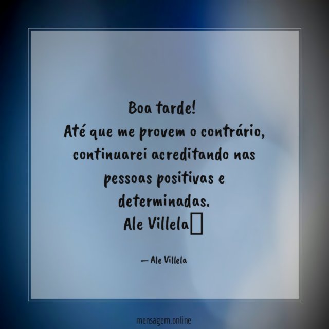 Boa tarde