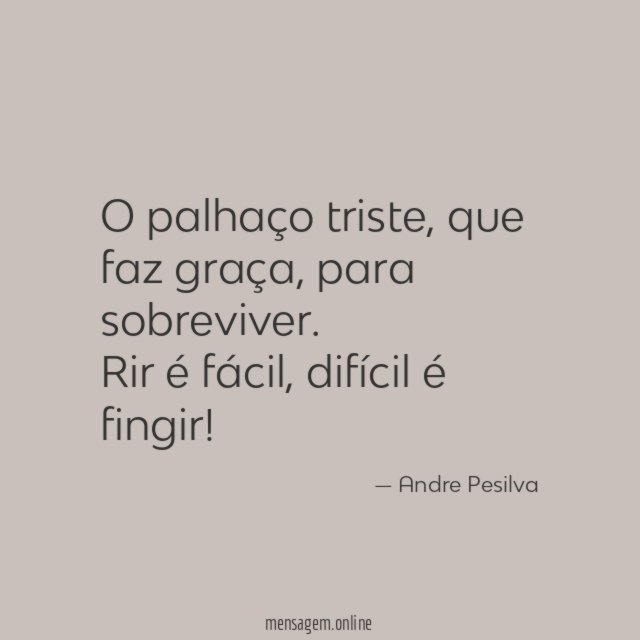 O palhaço triste