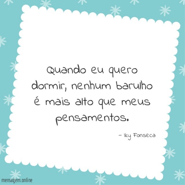Quando eu quero dormir