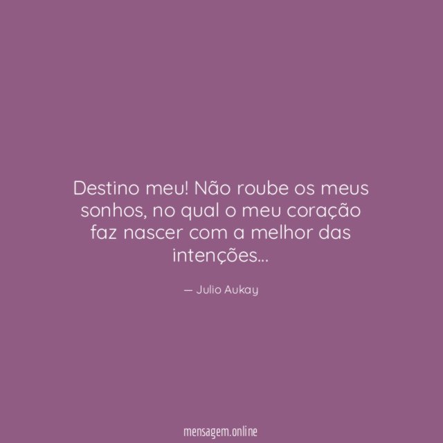 Destino meu
