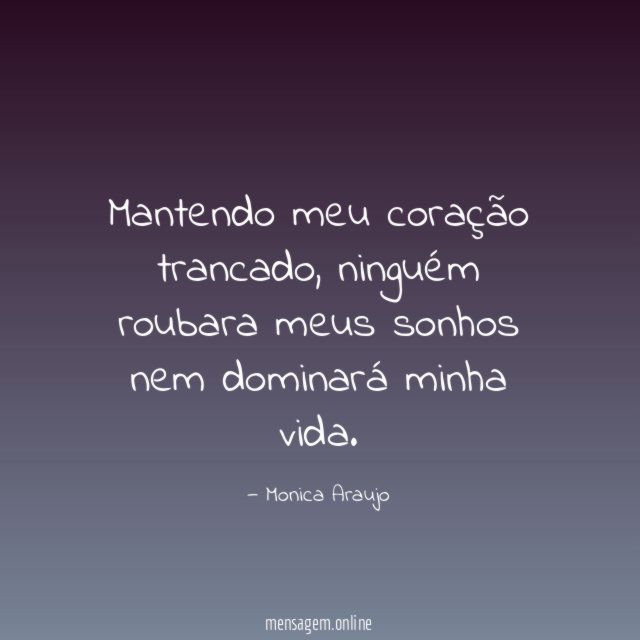 Mantendo meu coração trancado