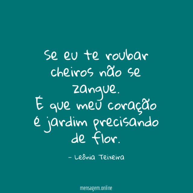 Se eu te roubar cheiros não se zangue