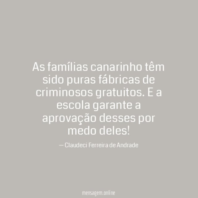 As famílias canarinho têm sido puras fábricas de