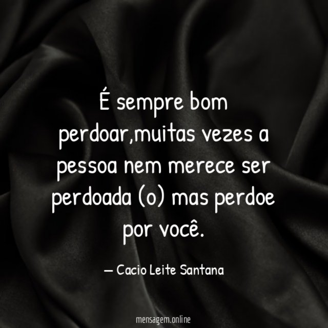 É sempre bom perdoar