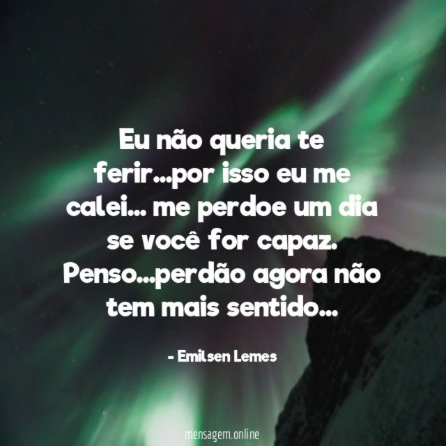 Eu não queria te ferir