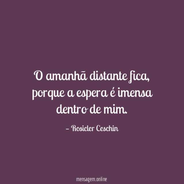 O amanhã distante fica