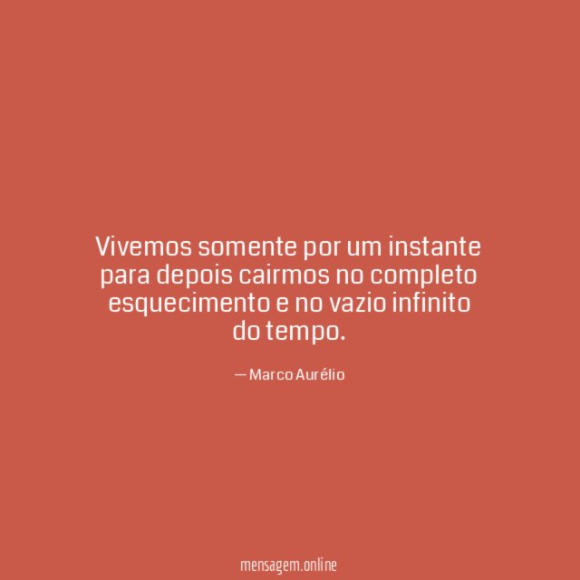 Vivemos somente por um instante para depois cairmos
