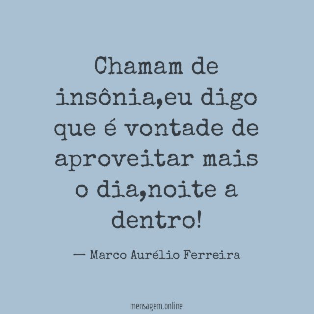 Chamam de insônia