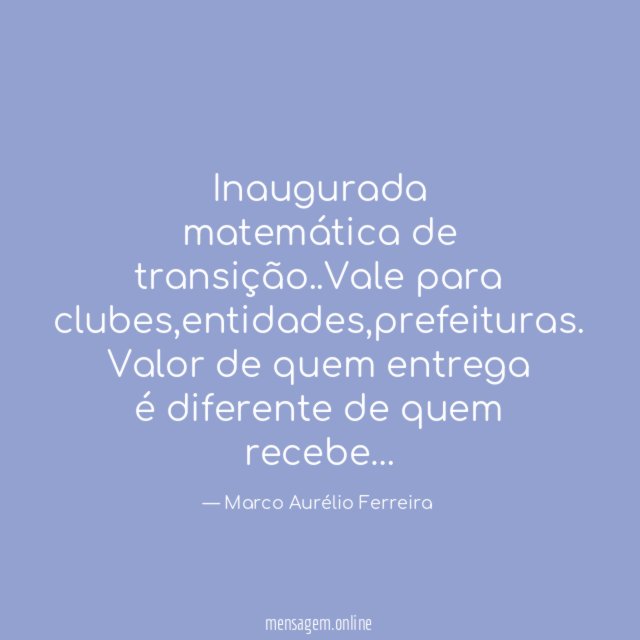Inaugurada matemática de transição