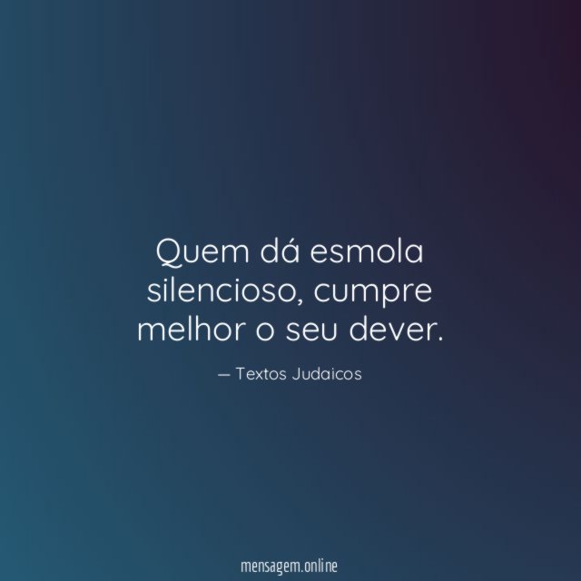 Quem dá esmola silencioso