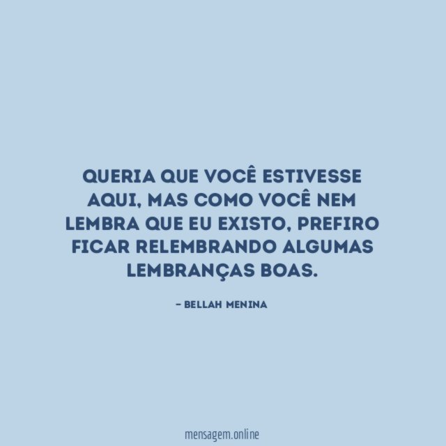 Queria que você estivesse aqui