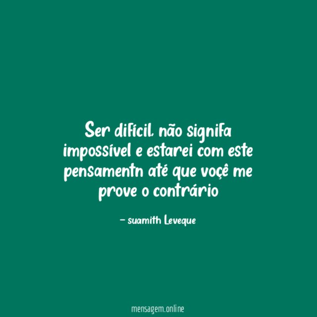 ser difícil