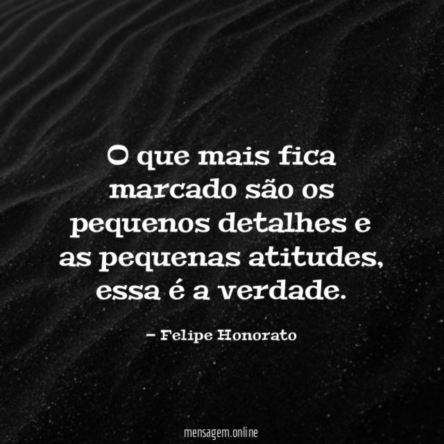 O que mais fica marcado são os pequenos