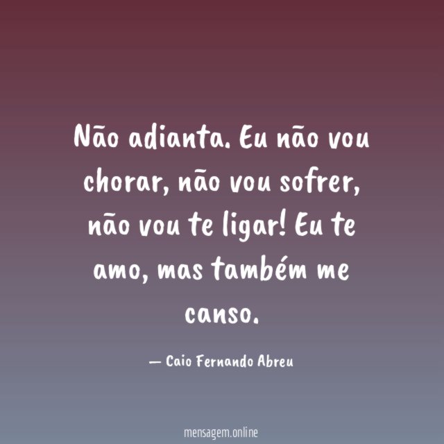 Não adianta
