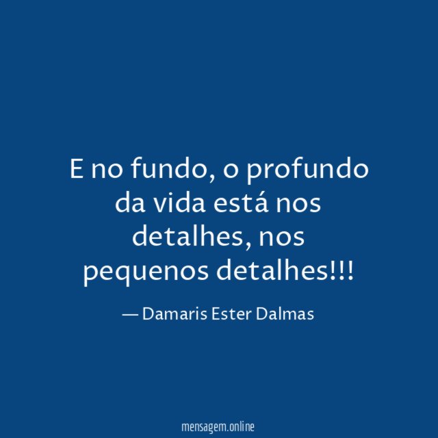 E no fundo