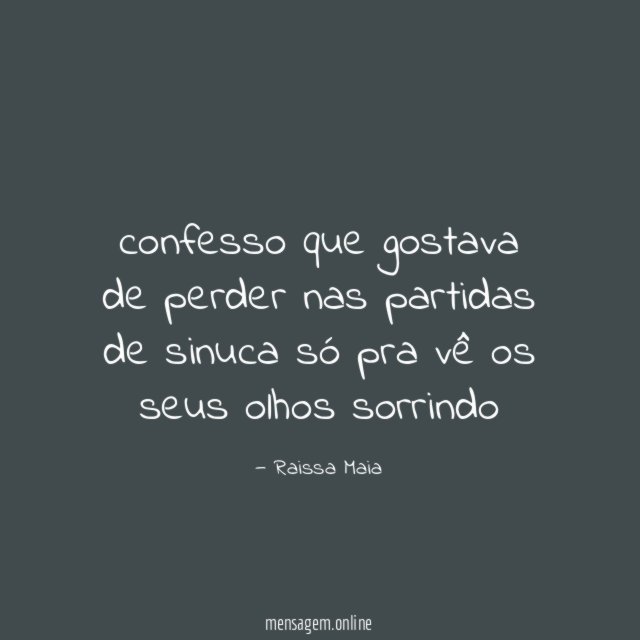 confesso que gostava de perder nas partidas de