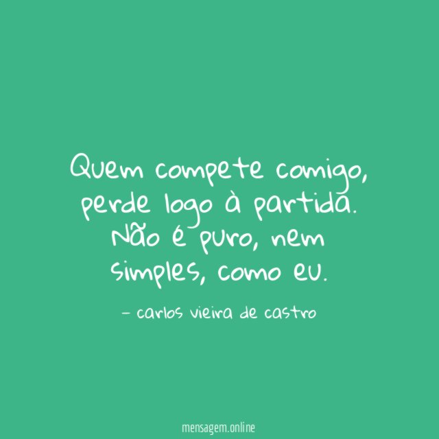 Quem compete comigo