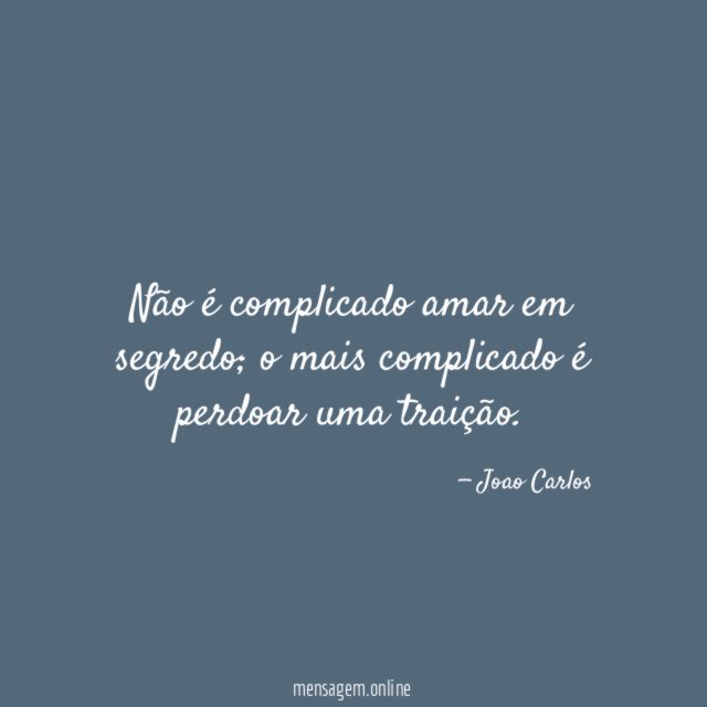 Não é complicado amar em segredo