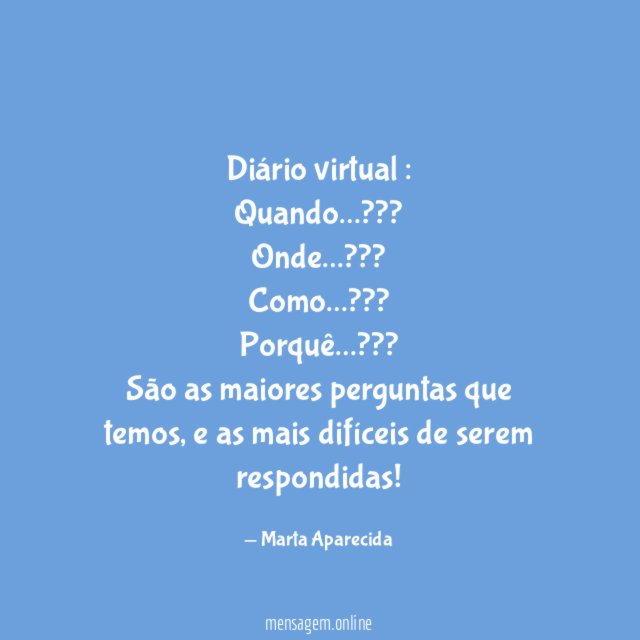 Diário virtual :